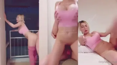 Asian Mewnii638 fucked on the balcony