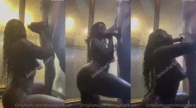 imxxxdark sucking cock in the shower