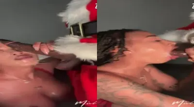 MBN perfect blowjob to BBC Santa Claus