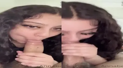 Annabelladoe sucking a cock swallowing all the