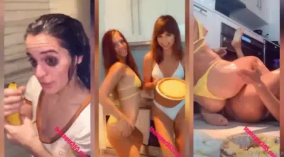 Riley Reid and Abbie Maley Nude Banana