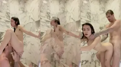 Jelly bean brains fucking in bathroom video