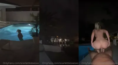ScarlettKissesXO Nude Poolside Sex Tape Video Leaked