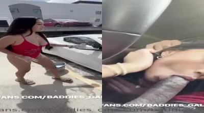 Asian Busty Giving A Blowjob In The Car