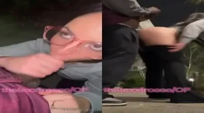 Lexxi Rose Slut With Glasses Fuck Standing Outdoor