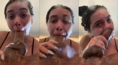 Aaliyah Hadid Gives Sloppy Head leaked onlyfans porn video