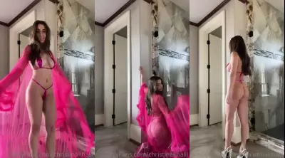 Christina Khalil Pink Micro Bikini Tease Exclusive Raw Video Leaked.