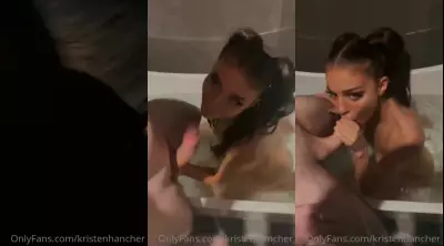Kristen Hancher Intimate Blowjob Bath Video Uncovered Leaked