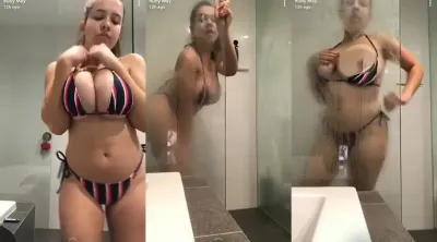 Ruby May show bath Big Boobs