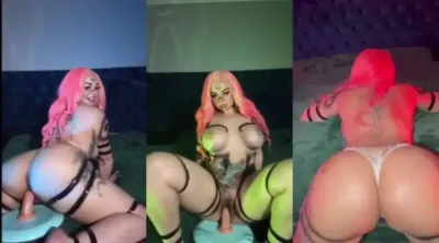 Thick Ms Trigga riding dildo