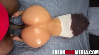 Curly Rican Jumping Hard on a BBC