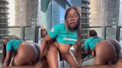 Vicky Hyuga Fucking hard on the balcony