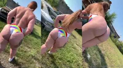 PAWG Paige Porcelain Twerking outdoor