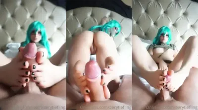 Aery Tiefling Nude Nelliel Cosplay Footjob Video