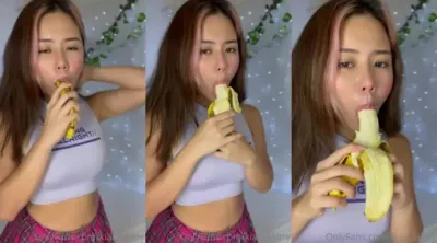 Kiaraakitty Banana Deepthroat Blowjob PPV Onlyfans Video