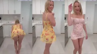 Vicky Stark Girl Nextdoor dress try-on in [video]