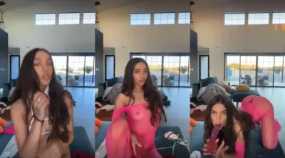 Hiitssenya Sexy lingerie sucking dildo leaked video