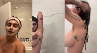 Mia Khalifa Shower Full Topless Tits Onlyfans