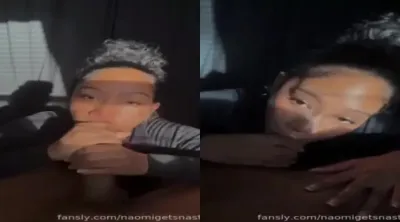 Naomi get nasty sloppy blowjob  [video]
