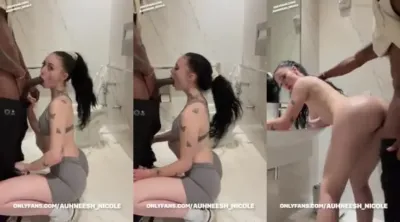 Auhneesh Nicole Bathroom Sex Tape Video Leaked