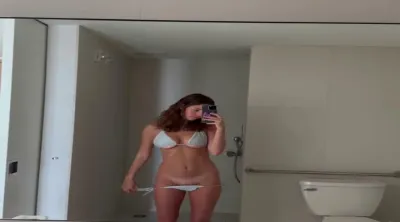 Anna Malygon AKA Maligoshik Sexy Lingerie Mirror