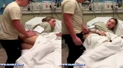 Silent public pussy fuck in the hospital