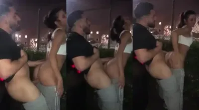 fit teen fucked after the gym outdoors