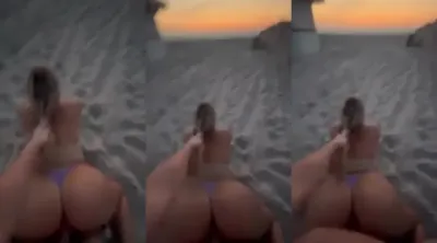 phat white ass backshots on the beach
