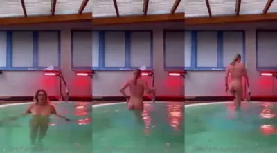 Alysha Newman Naked Masturbate in Pool Hot