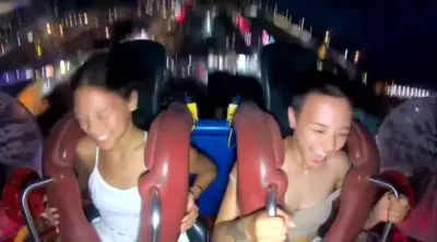 Girls Tits Pop Out On Rollercoaster Video