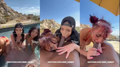 Auhneesh Nicole Outdoor Foursome In Bikini Video Leakeds