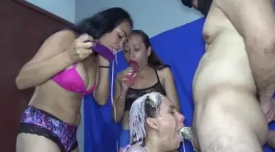 Deepthroat Latina gets puked on