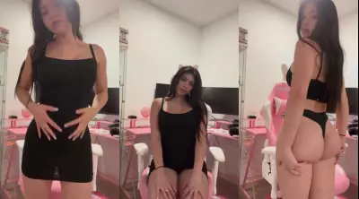 Aishah Sofey (Kawaii Sofey) Black Dress Strip Tease Video Leaked
