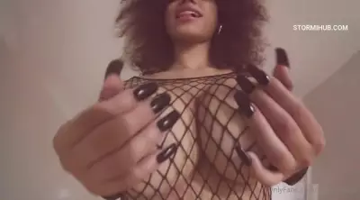 Stormi Maya Nude Fishnet Bodysuit Onlyfans Video Leaked