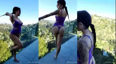 Malu Trevejo Ass Purple Lingerie Onlyfans Video Leaked